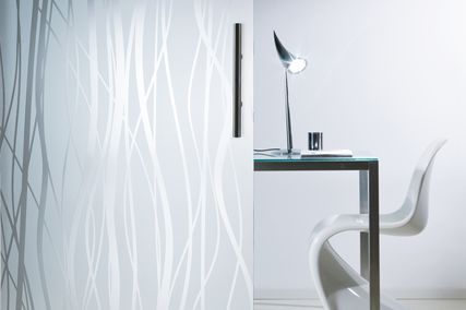Opaque and patterned satin-etched glass