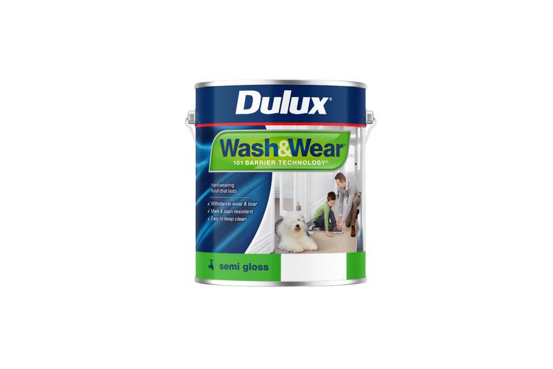 Dulux Wash&Wear Semi Gloss provides a mid-level sheen that works well on all walls.