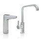 Billi XT touch dispenser and square mixer tap in Chrome.
