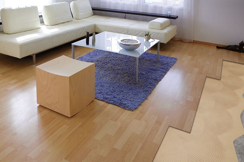 A timber floor in a residential application.
