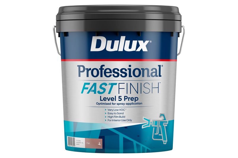 Dulux Professional FASTFINISH Level 5 Prep Coat is a premium high-film-build spray prepcoat paint.