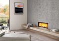 Austroflamm 120-45S insert fireplace features a sleek, minimal design.