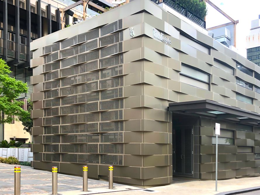 Decorative perforated panels at Westin Hotel in Perth
