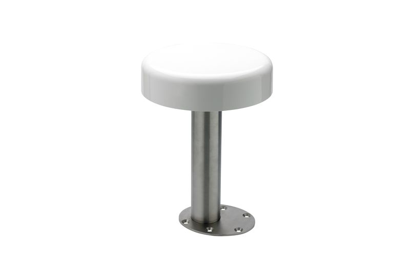 WuduMate Modular stainless steel seat pole in colour Silver with White seat top.